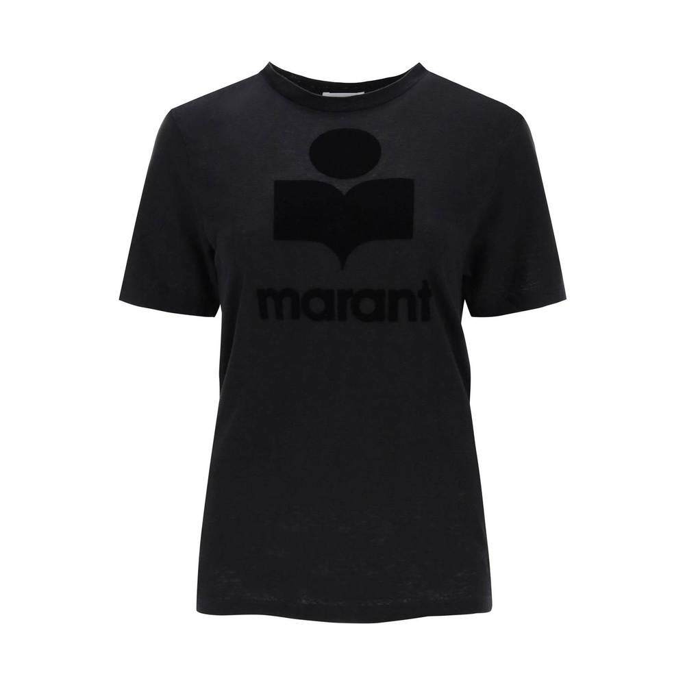 Isabel marant etoile zewel t-shirt with flocked logo
